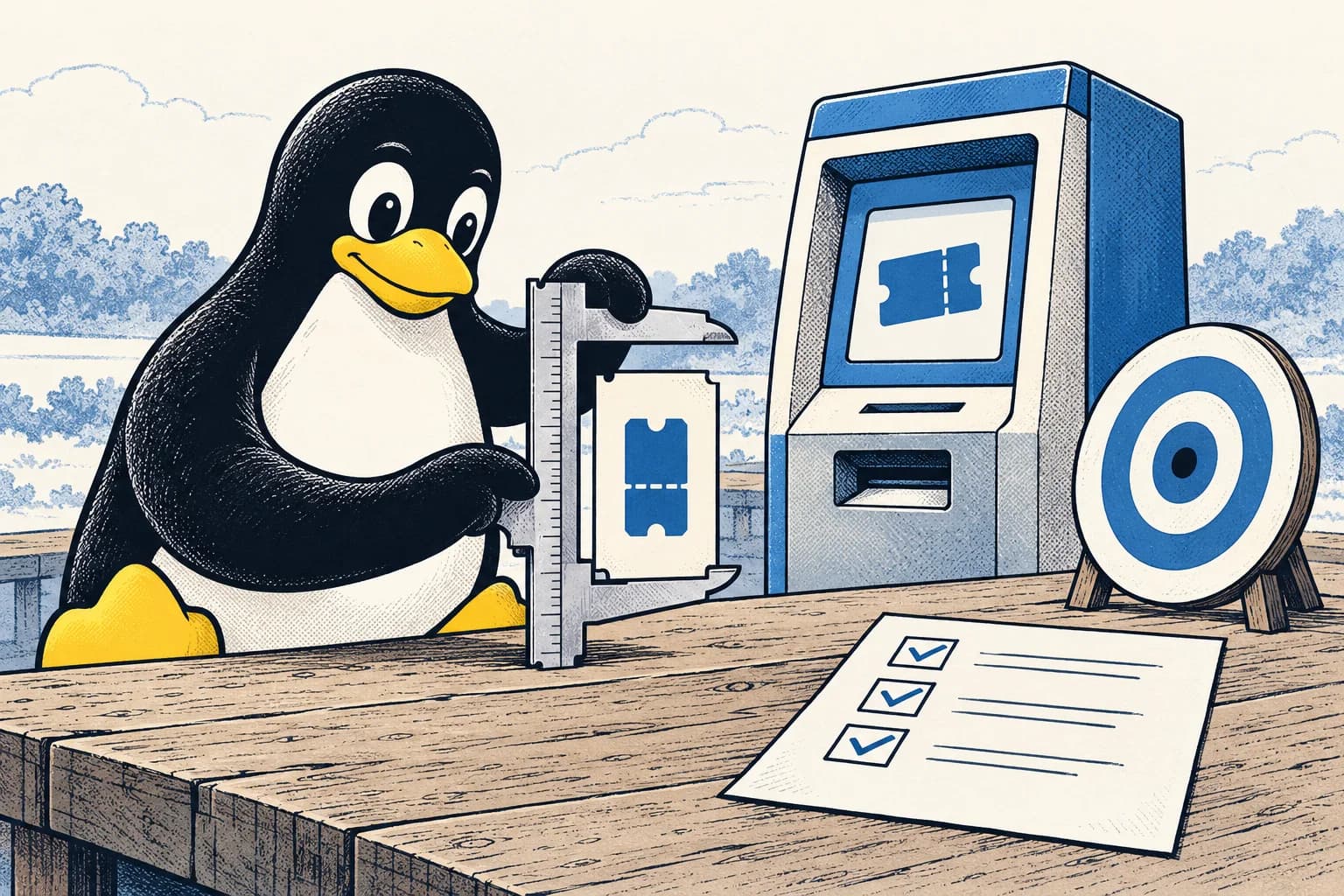 Tux comic illustrating slis, slos, and slas.